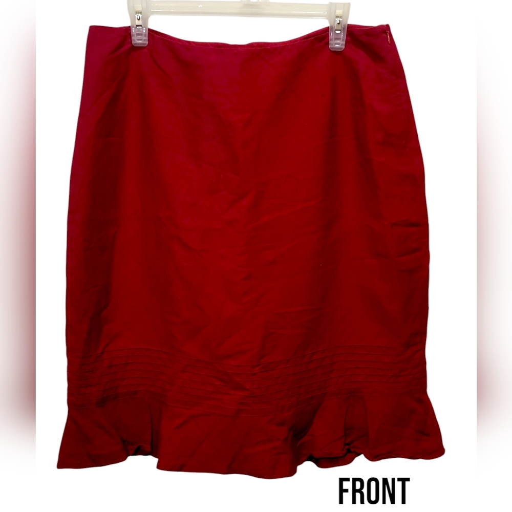 REITMANS - Red Frill Bottom Skirt